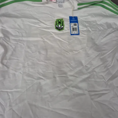 ADIDAS X MINECRAFT WHITE T-SHIRT – YOUTH UK 13-14Y (GFX TEE) KD9830
