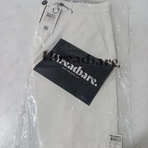 BAGGED THREADBARE MENS REG FIT WEST SEA SHORTS - 34 IN WHITE