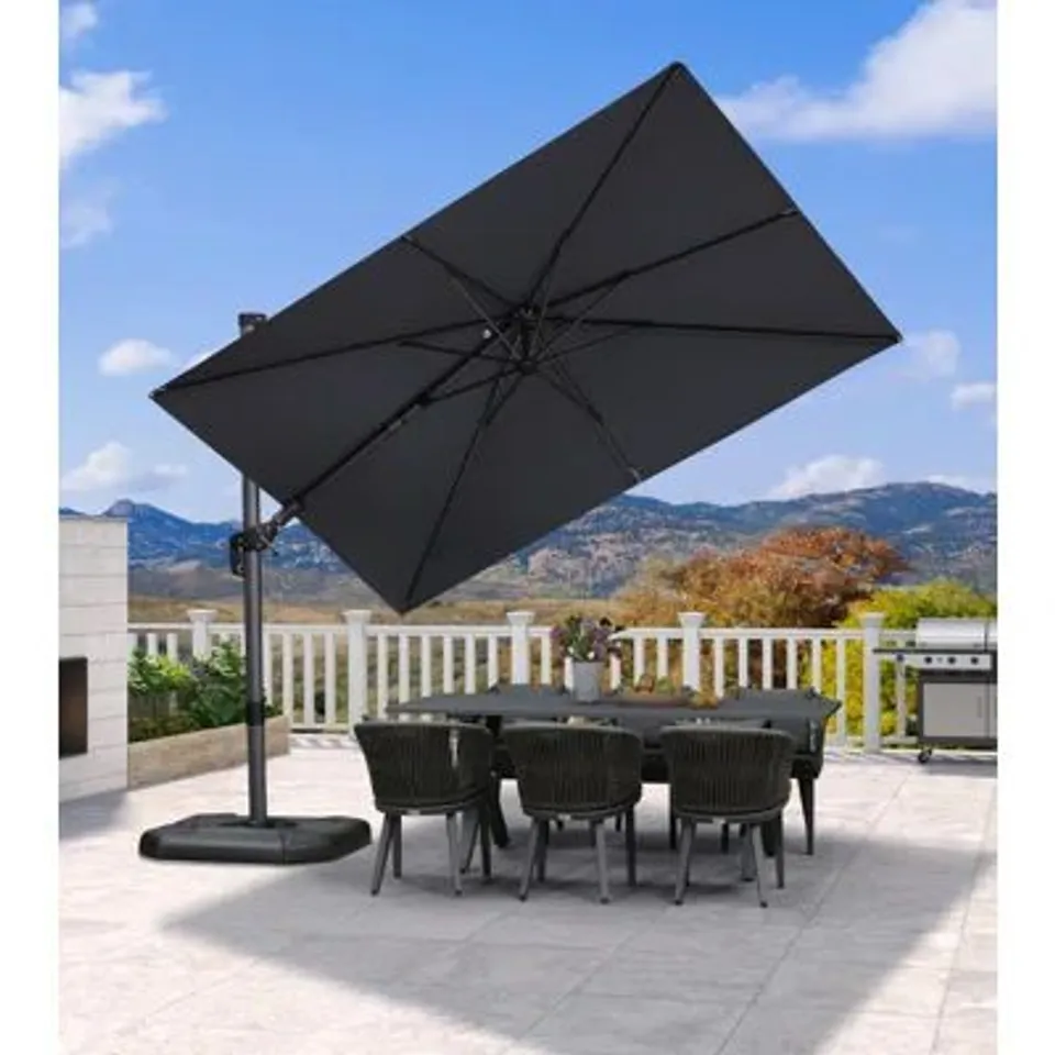 BOXED 365.8CM × 274.3CM RECTANGULAR CANTILEVER PARASOL