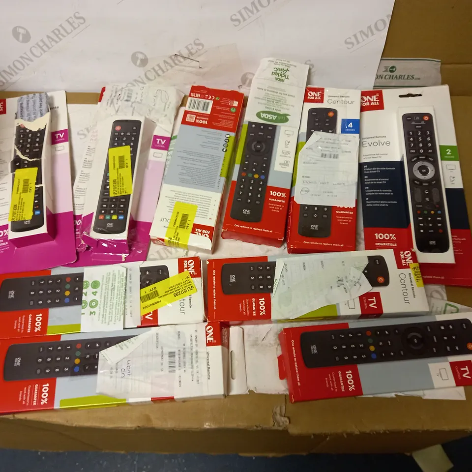 LOT OF APPROX. 10 ONE-FOR-ALL TV REMOTES
