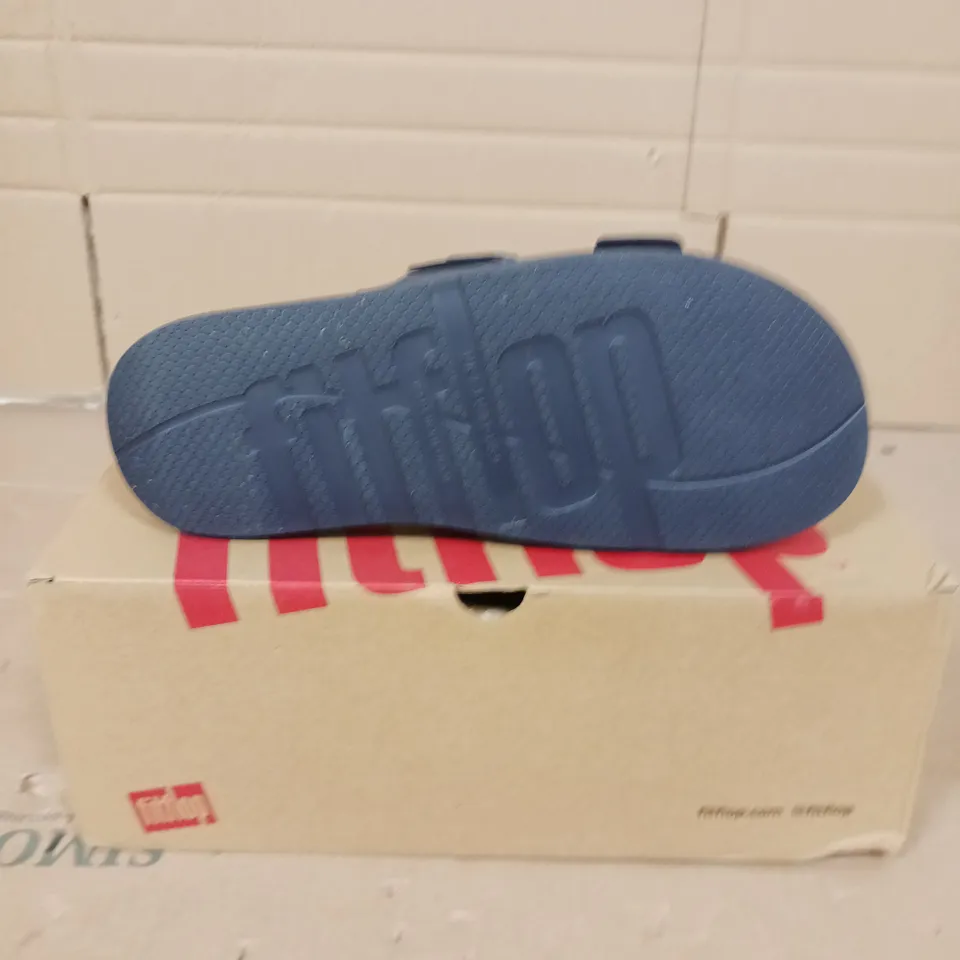 FITFLOP BUCKLE SLIDERS BLUE SIZE 7