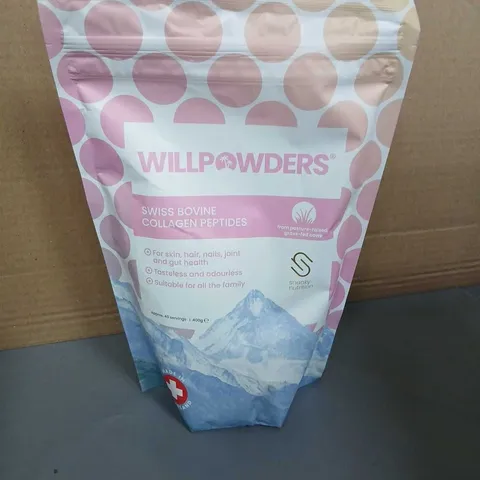 WILLPOWDERS SWISS BOVINE COLLAGEN PEPTIDES – 400 G POUCH