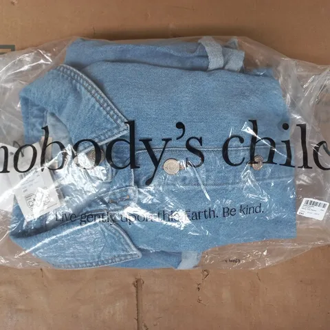 BAGGED NOBODY'S CHILD DENIM TYLER PLAYSUIT IN BLUE SIZE UK 16