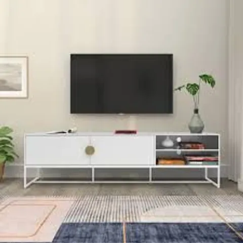 BOXED LOFT24 ASIA 2 DOOR 2 SHELF WHITE LOWBOARD (1 BOX)