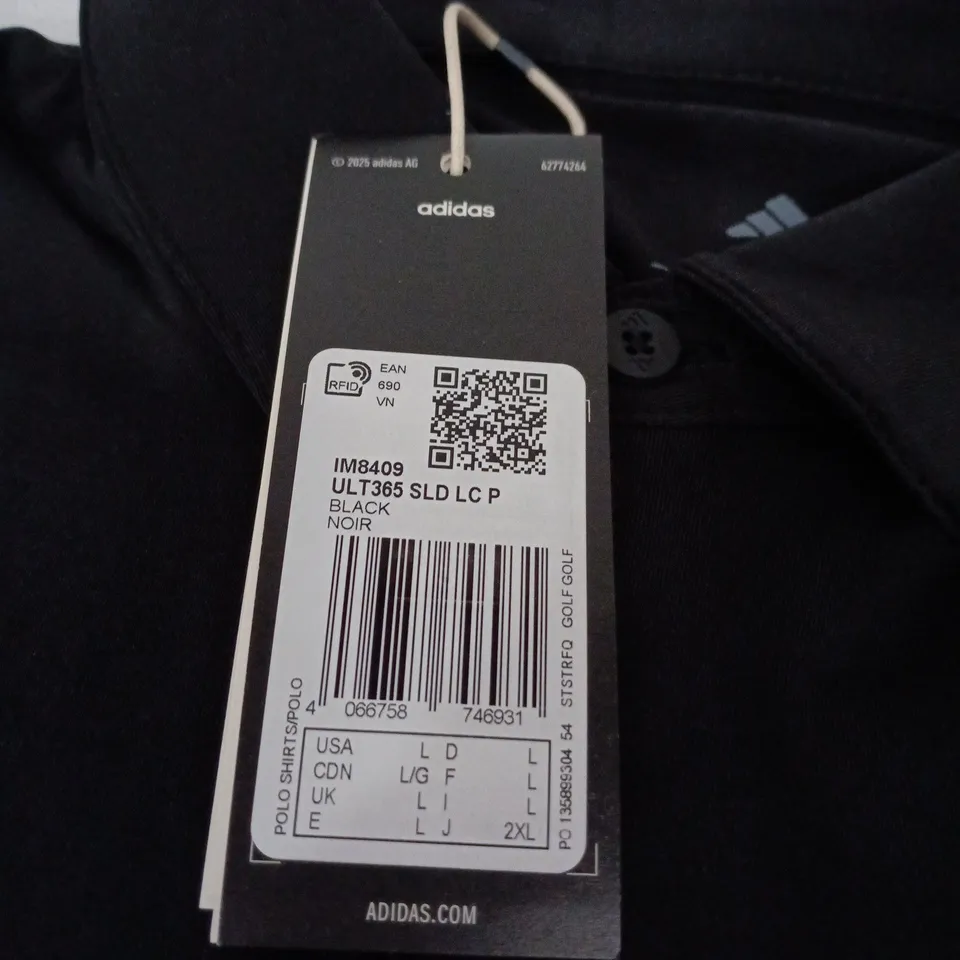 ADIDAS BLACK POLO SHIRT – MEN'S UK SIZE L