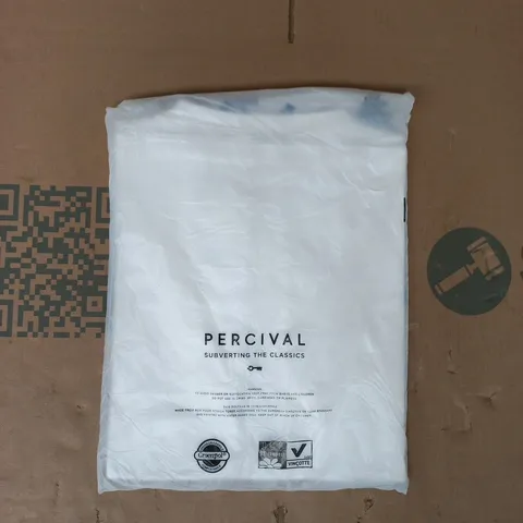 BAGGED PERCIVAL EMBROIDERED ORGANIC NEGRONI T-SHIRT IN WHITE SIZE LARGE