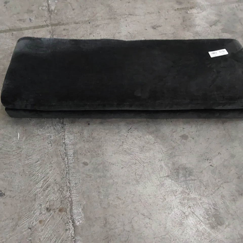 DESIGNER DARK GREY FABRIC FOOTSTOOL WITH NO LEGS