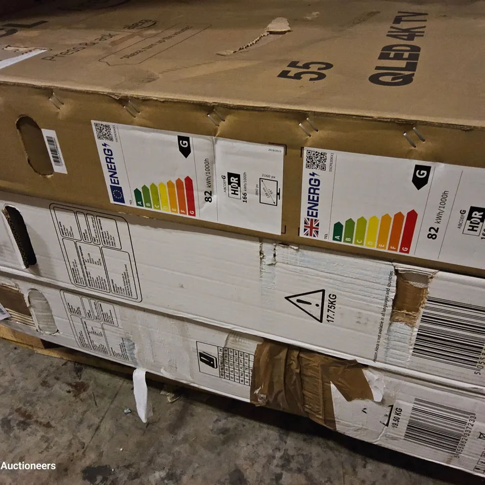 PALLET OF THREE 55" TELEVISIONS 