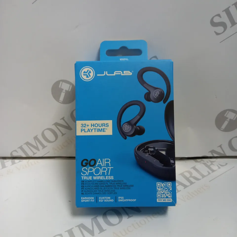 BOXED JLAB GO AIR SPORT TRUE WIRELESS EARPHONES BLACK 