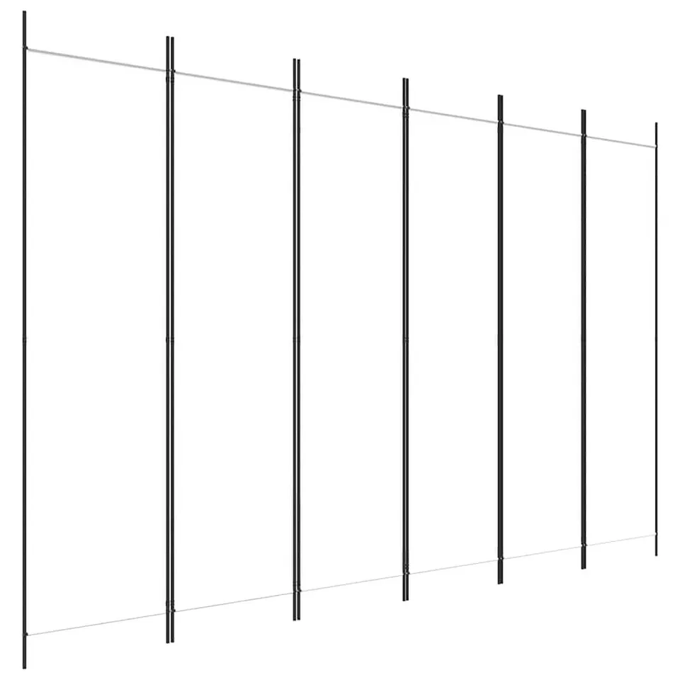 BOXED VIDAXL 6-PANEL ROOM DIVIDER WHITE 300X200 CM FABRIC