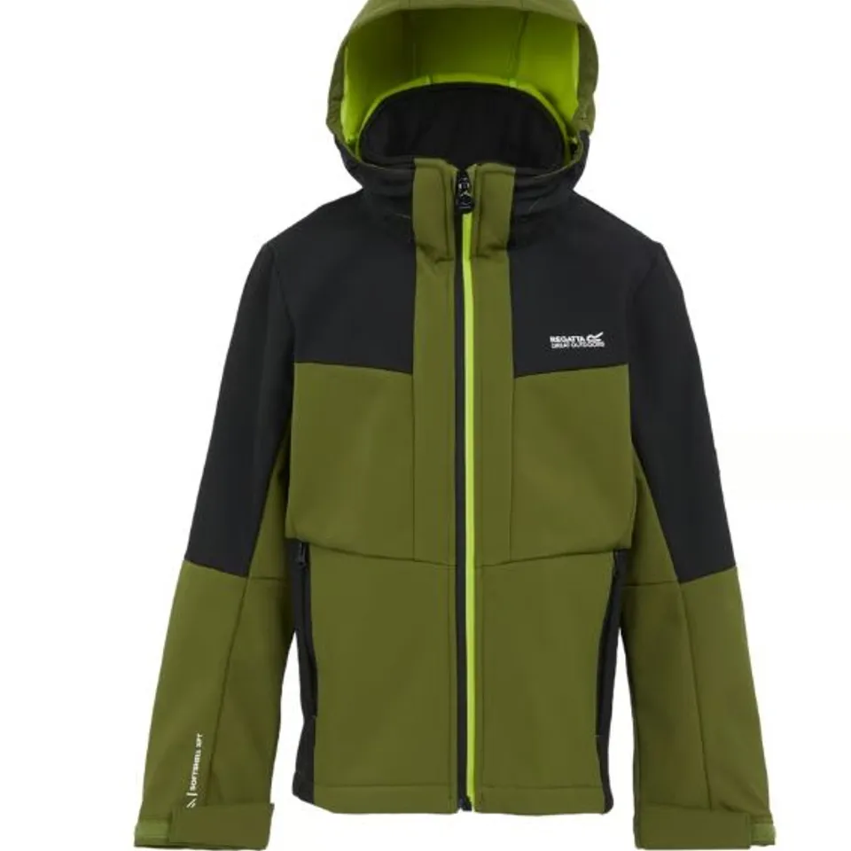 REGATTA KIDS HAYDENBURY II SOFTSHELL JACKET  NEPHITE GREEN AGE 13 YEARS