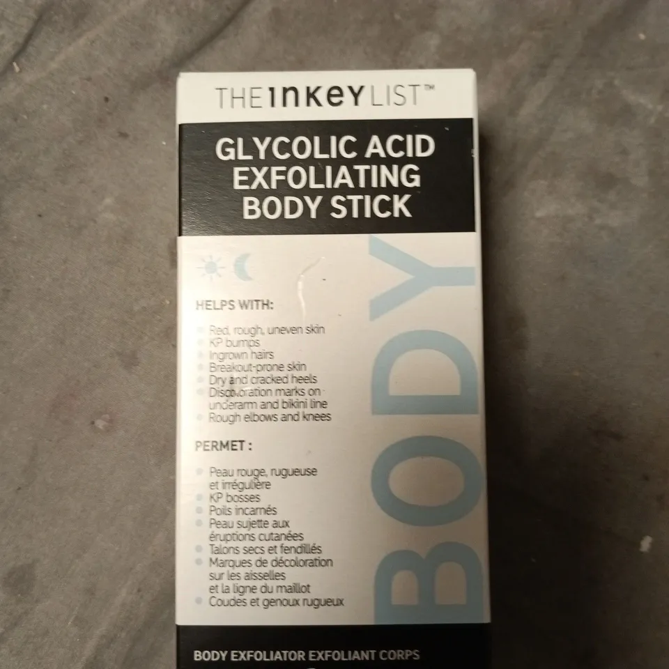 THE INKEY LIST GLYCOLIC ACID EXFOLIATING BODY STICK – 45 G (BOXED)