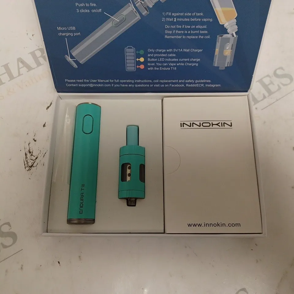 BOX OF ASSORTED HEALTH AND ELECTRONIC PRODUCTS INCLUDING: 15 UWELL CALIBURN AND 12 INNOKIN ENDURA T18E VAPES