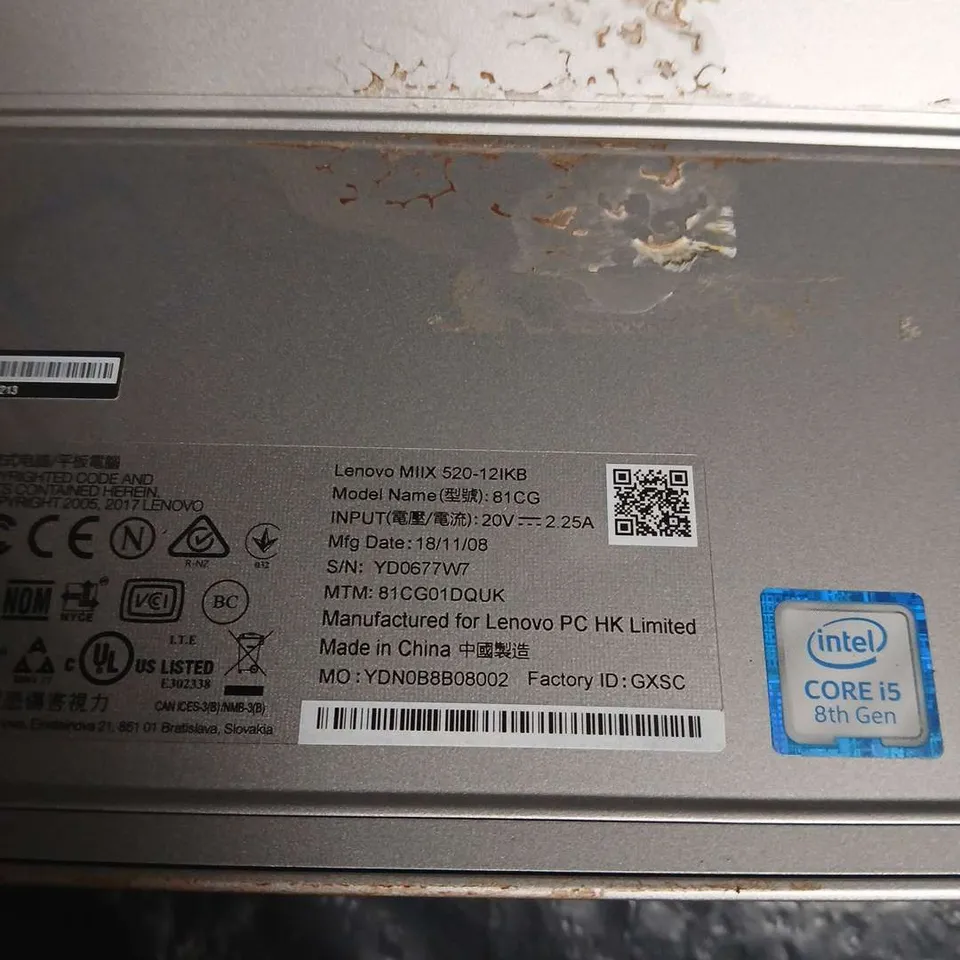 LENOVO MIIX 520-12IKB TABLET 2-IN-1 – INTEL CORE I5, 8TH GEN