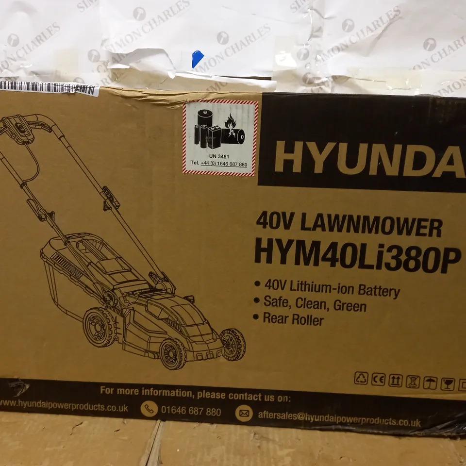 HYUNDAI 15"/38CM CORDLESS 40V LITHIUM-ION BATTERY ROLLER LAWNMOWER