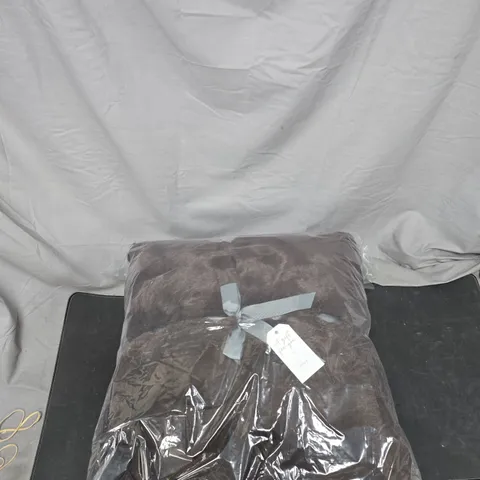 BROWN FLUFFY PILLOWS – WRAPPED IN CLEAR PACKAGING WITH RIBBON