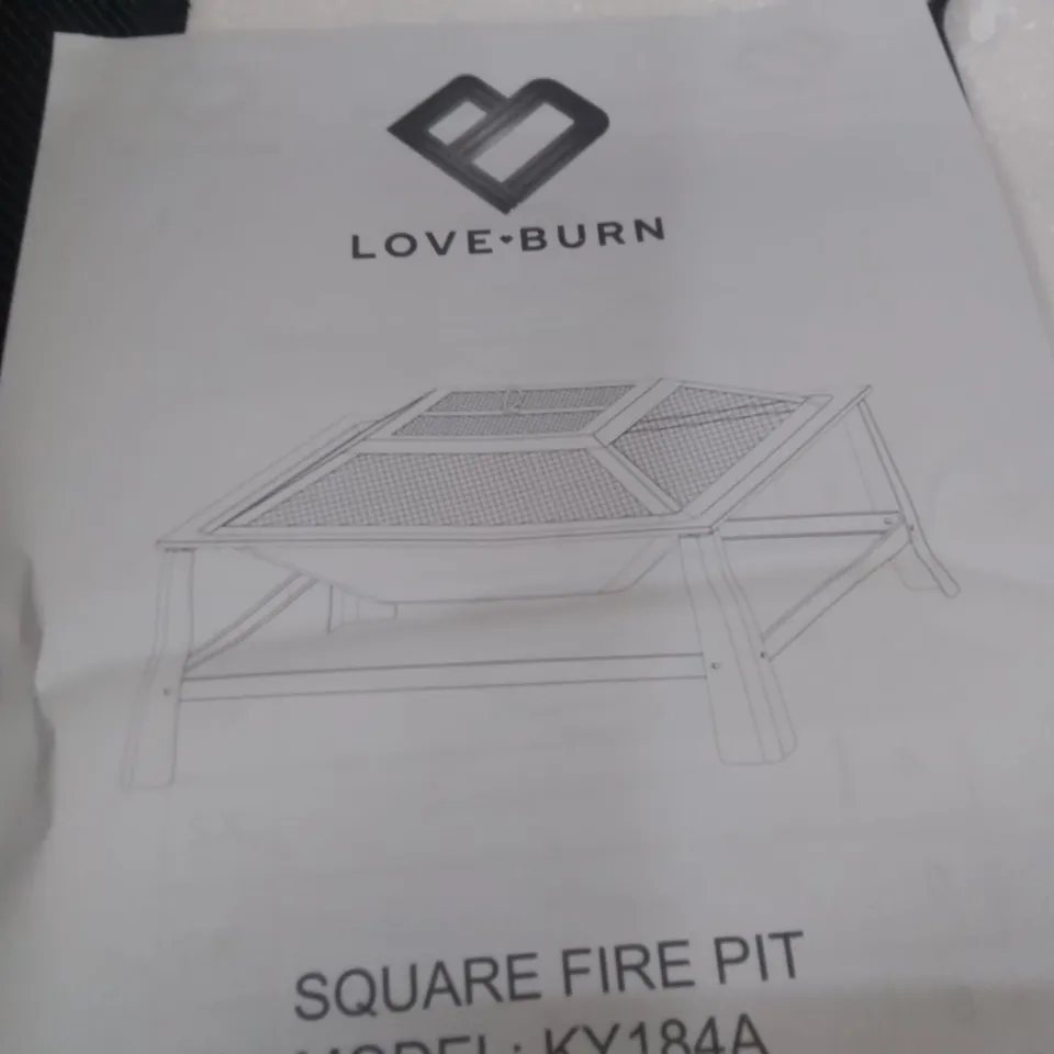 PALLET TO CONTAIN APPROX. 7 X LOVEBURN SQUARE FIRE PITS 