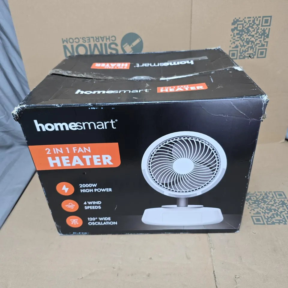 HOMESMART 2 IN 1 FAN HEATER BOXED