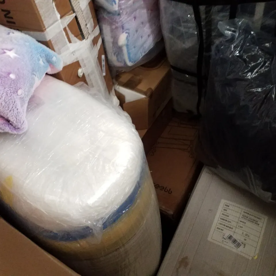 PALLET OF ASSORTED PRODUCTS INCLUDING PLAYPEN, CAMPING CHAIRS, CLOTHES AIRER, BLADELESS FAN