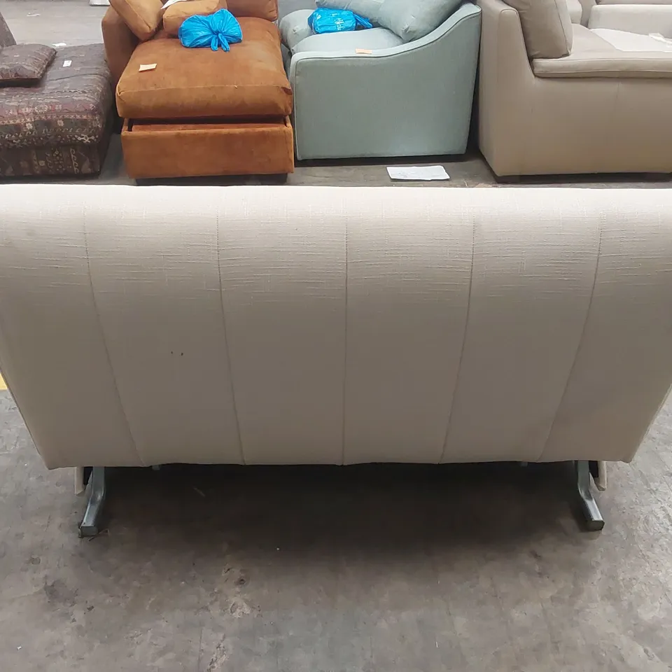 QUALITY DESIGNER APPLEY 3 SEATER SOFA BED - CREAM 