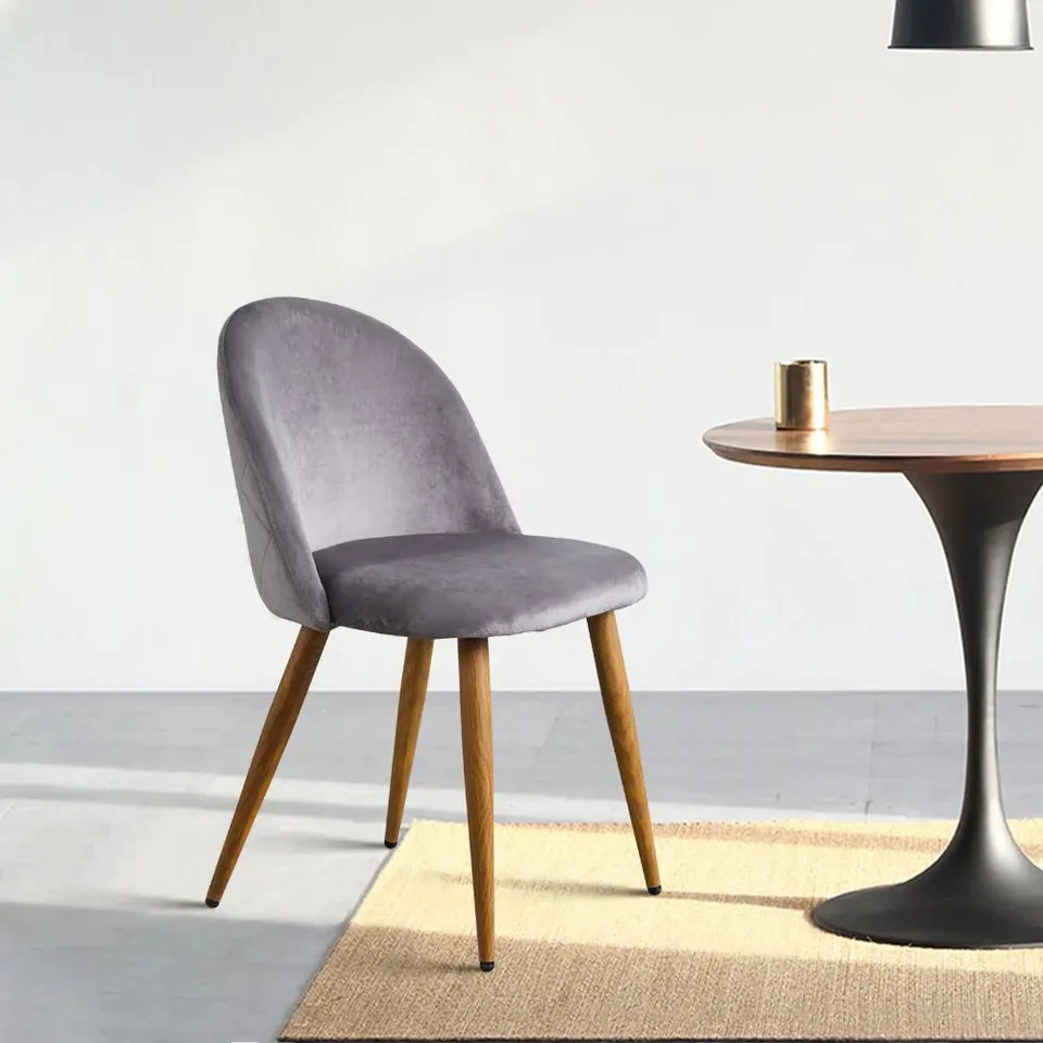 BOXED SET OF TWO SHILOH GREY DINING CHAIRS