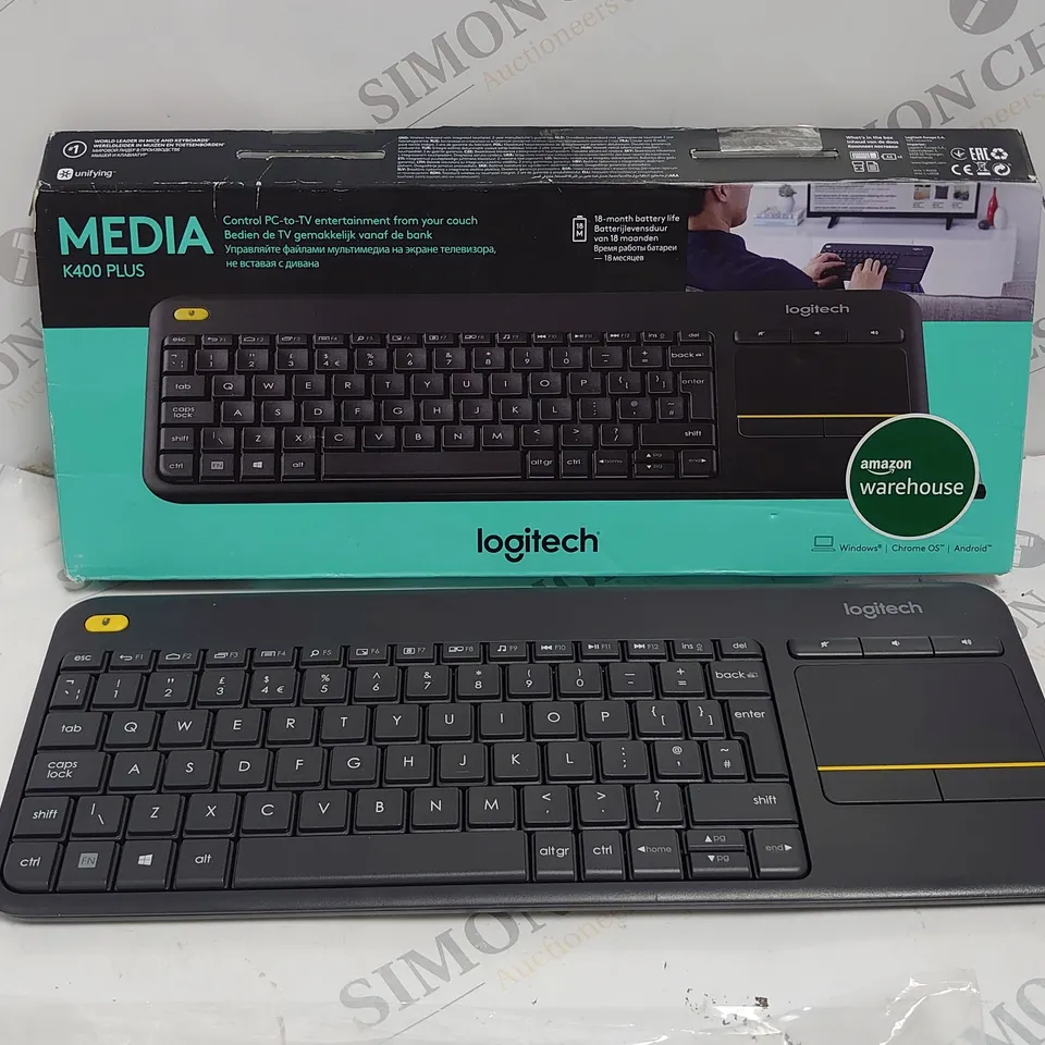 LOGITECH MEDIA K400 PLUS WIRELESS KEYBOARD