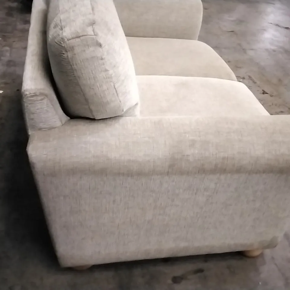 QUALITY BRITISH DESIGNER 2 SEATER SOFA - GREY FABRIC 