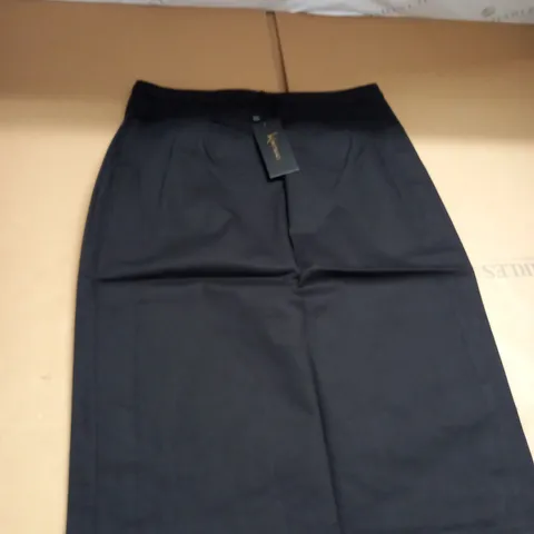 KINTSUGI WOMENS BLACK PENCIL SKIRT WITH HIDDEN VELCRO OPENING SIZE 14