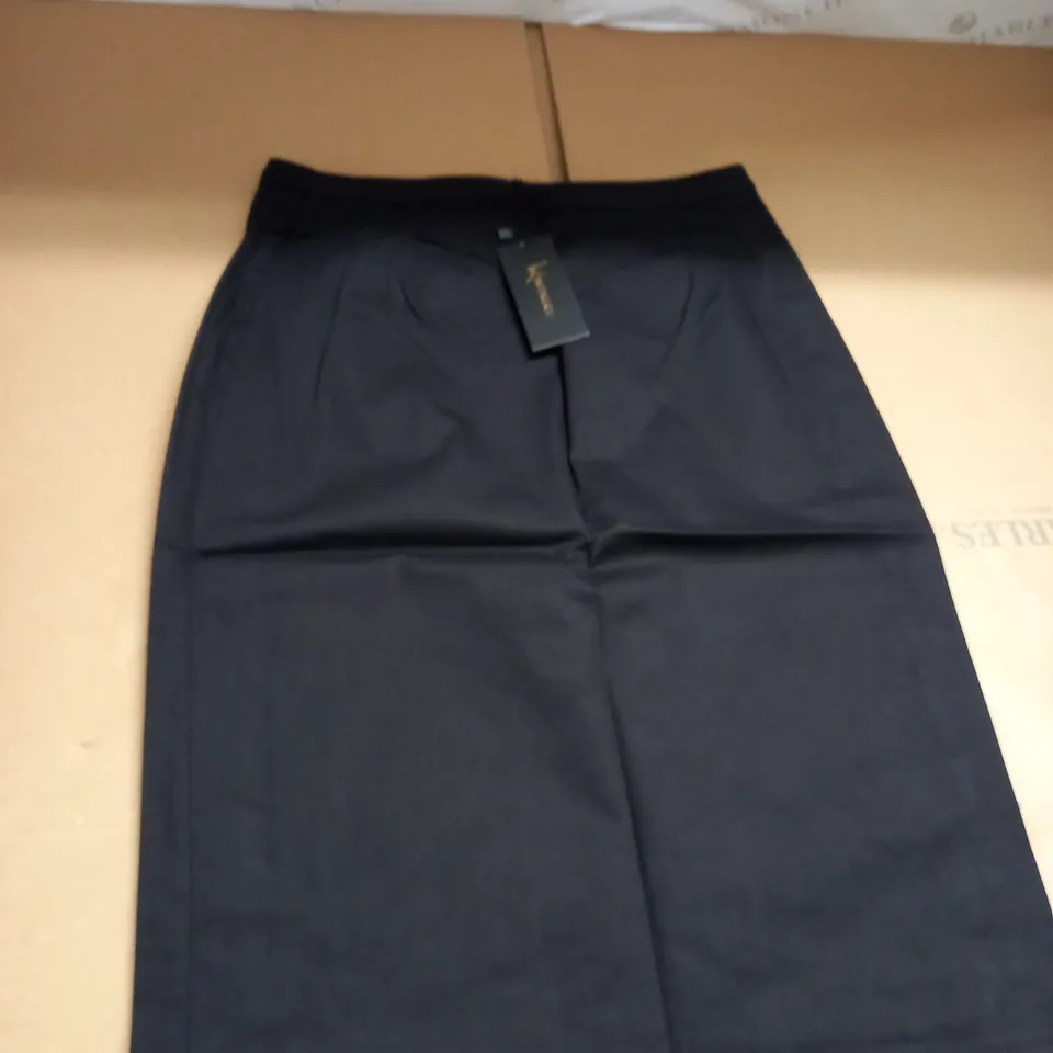 KINTSUGI WOMENS BLACK PENCIL SKIRT WITH HIDDEN VELCRO OPENING SIZE 14