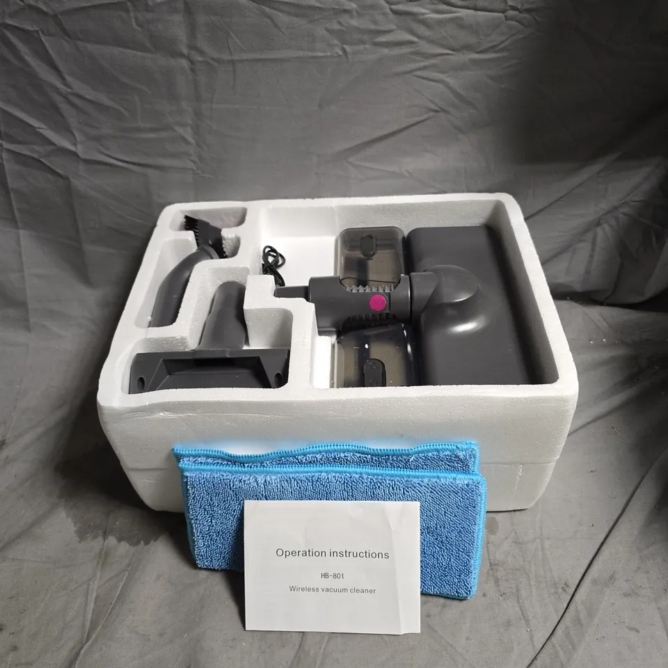 HB-801 WIRELESS VACUUM CLEANER – 2-IN-1 CORDLESS HANDHELD VACUUM