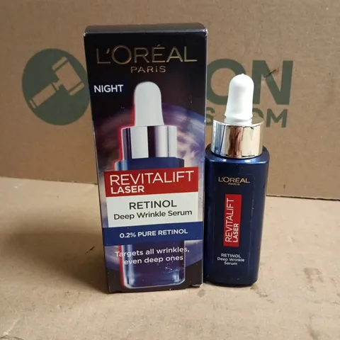 BOXED L'OREAL PARIS NIGHT REVITALIFT LASER RETINOL DEEP WRINKLE SERUM (30ML)
