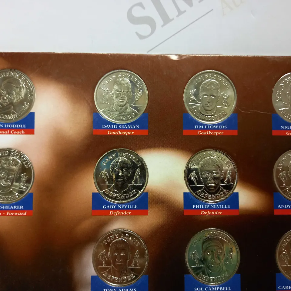 THE ENGLAND FOOTBALL SQUAD 1998 COIN COLLECTION