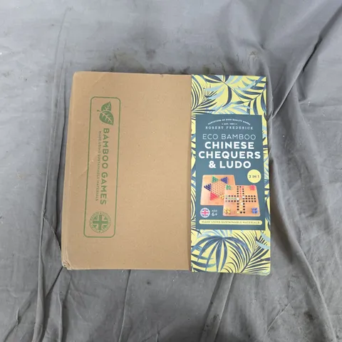BAMBOO GAMES ECO BAMBOO CHINESE CHEQUERS & LUDO - 2 IN 1 WOODEN BOARD GAME