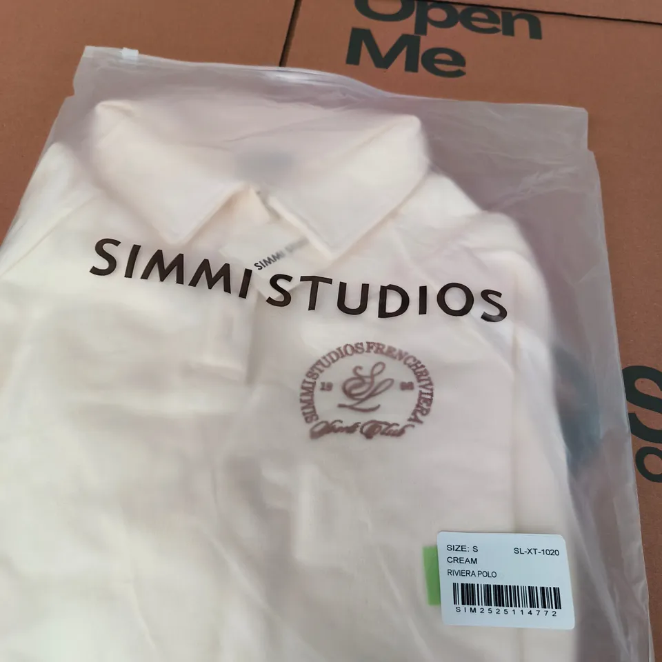 SIMMI STUDIOS RIVIERA POLO SHIRT – CREAM – SIZE S