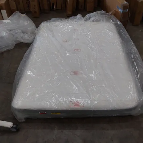 QUALITY BAGGED 4'6" DOUBLE HYBRID MEMORY FOAM OPEN COIL MATTRESS 