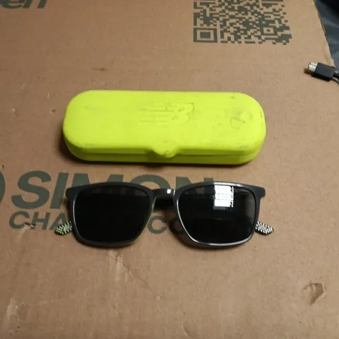 NEW BALANCE DESIGNER SUNGLASSES – BLACK FRAME WITH DARK LENSES