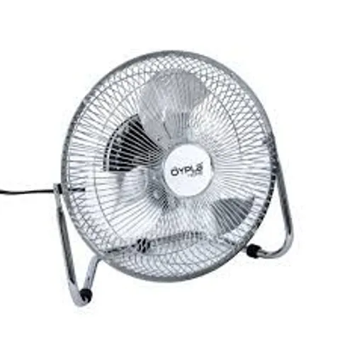 BOXED OYPLA 9" CHROME FLOOR FAN 