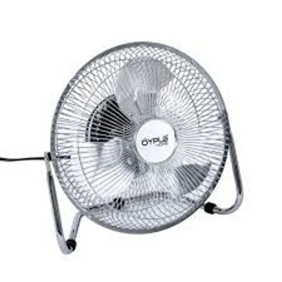 BOXED OYPLA 9" CHROME FLOOR FAN 