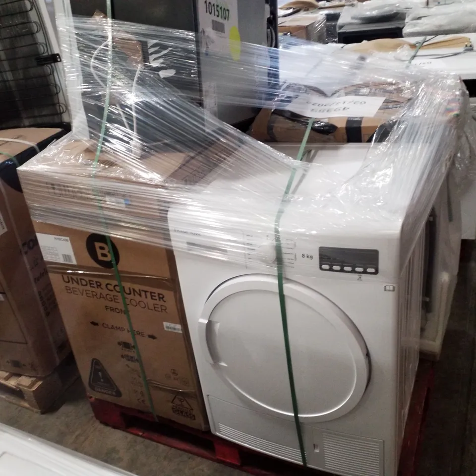 PALLET OF APPROXIMATELY 5 UNPROCESSED RAW RETURN WHITE GOODS TO INCLUDE;