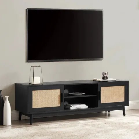 BOXED DUSK ISLA TV UNIT FOR TVS UP TO 60"- BLACK (1 BOX)