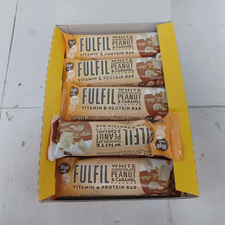 BOXED 14 FULFIL VITAMIN AND PROTEIN BARS - WHITE CHOCOLATE PEANUT & CARAMEL FLAVOUR