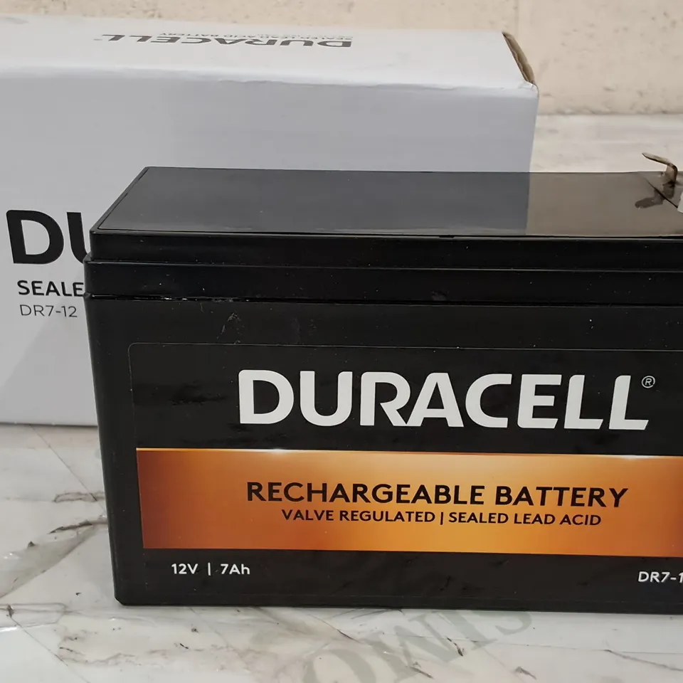 DURACELL SEALED LEAD ACID BATTERY DR7-12 12C 7AH