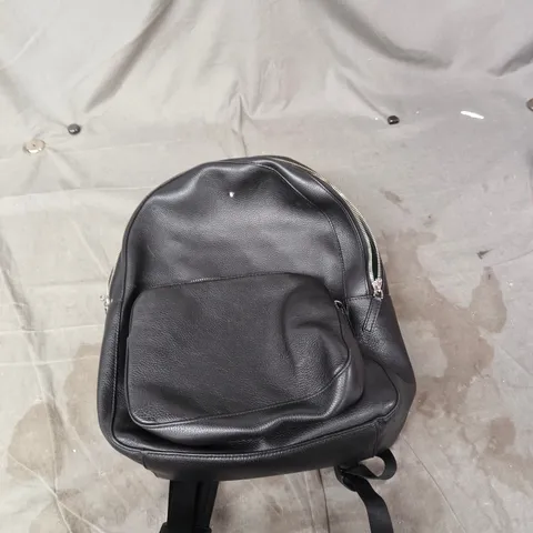 MONT BLANC BLACK LEATHER BACKPACK 