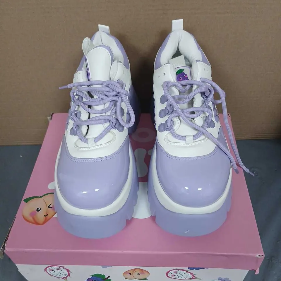 KOI FRUTTI TUTTI GRAPE JELLY TRAINERS - SNEAKERS, PURPLE & WHITE, UK5 (KA00499)