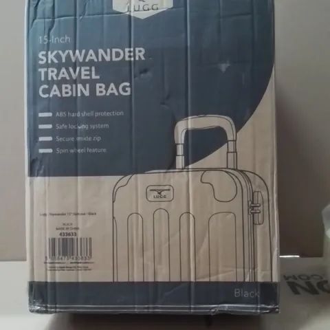 BOXED LUGG 15INCH SKYWANDER TRAVEL CABIN BAG BLACK