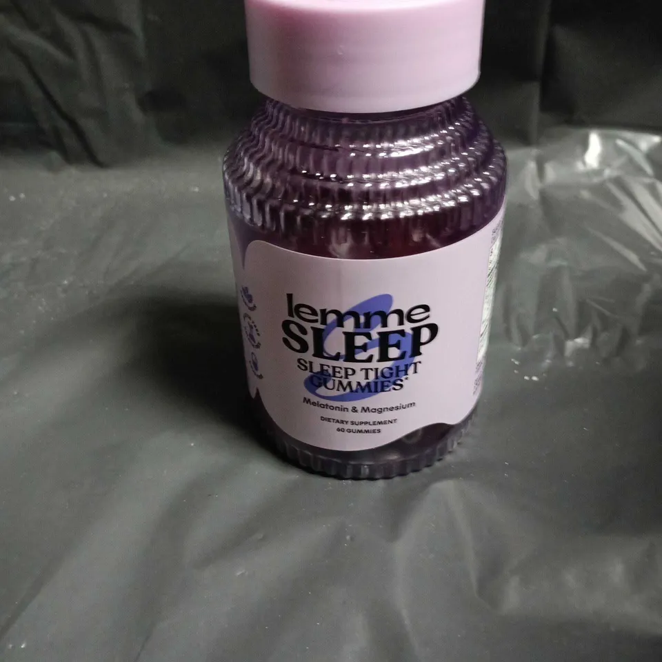LEMME SLEEP SLEEP TIGHT GUMMIES – MELATONIN & MAGNESIUM DIETARY SUPPLEMENT, 60 GUMMIES