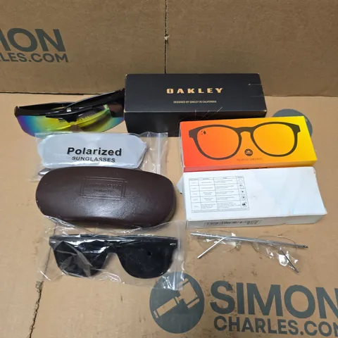APPROXIAMTELY 12 ASSORTED SUNGLASSES/SPECTACLES IN VARIOUS DESIGNS TO INCLUDE OAKLEY, LONDON RETRO, KYLOEINTHEWILD, ETC