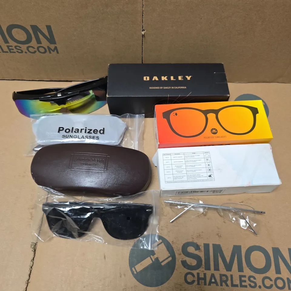 APPROXIAMTELY 12 ASSORTED SUNGLASSES/SPECTACLES IN VARIOUS DESIGNS TO INCLUDE OAKLEY, LONDON RETRO, KYLOEINTHEWILD, ETC