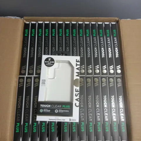 BOX OF APPROXIMATELY 56 CASEMATE TOUGH CLEAR PLUS SAMSUNG GALAXY S22 PHONE CASES