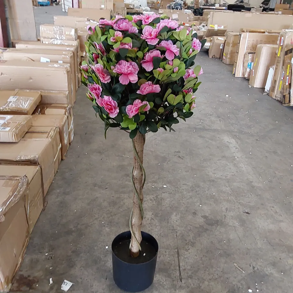SMALL FAKE PLANT GREEN AND PINK
